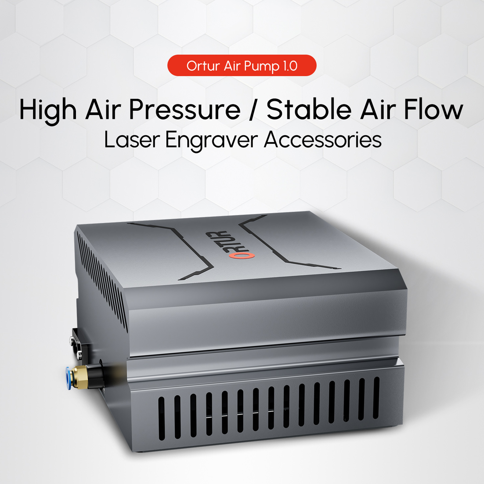 Air Assist Pump Laser - Ortur-レーザー彫刻機用エアアシストポンプ,低騒音エアコンプレッサー,毎分50l,高気流,調整可能な速度,CNCマシン