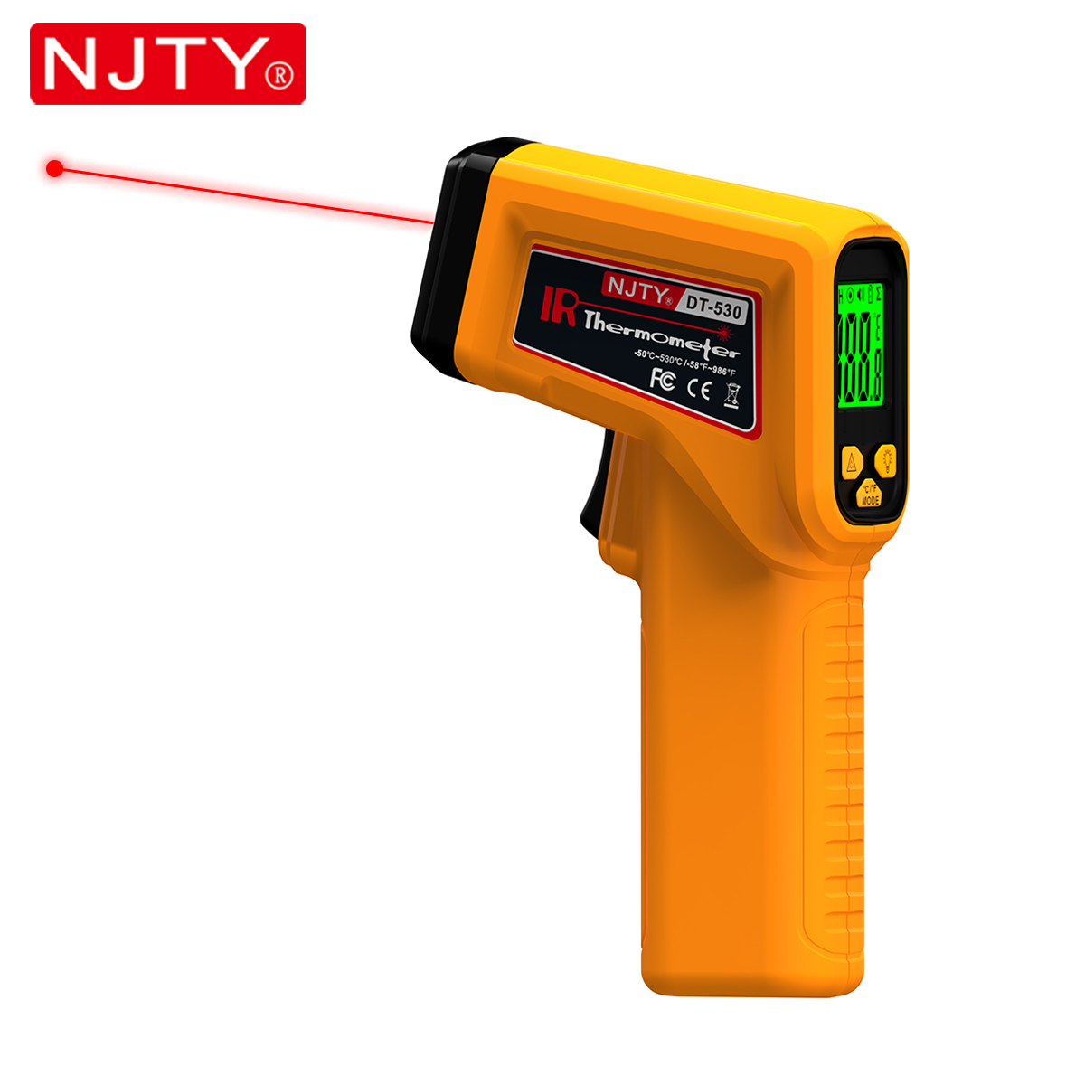 Industrial Laser Thermometer Gun - NJTY 赤外線温度計レーザー非接触温度ガン工業用正確な -50 〜 530 °
