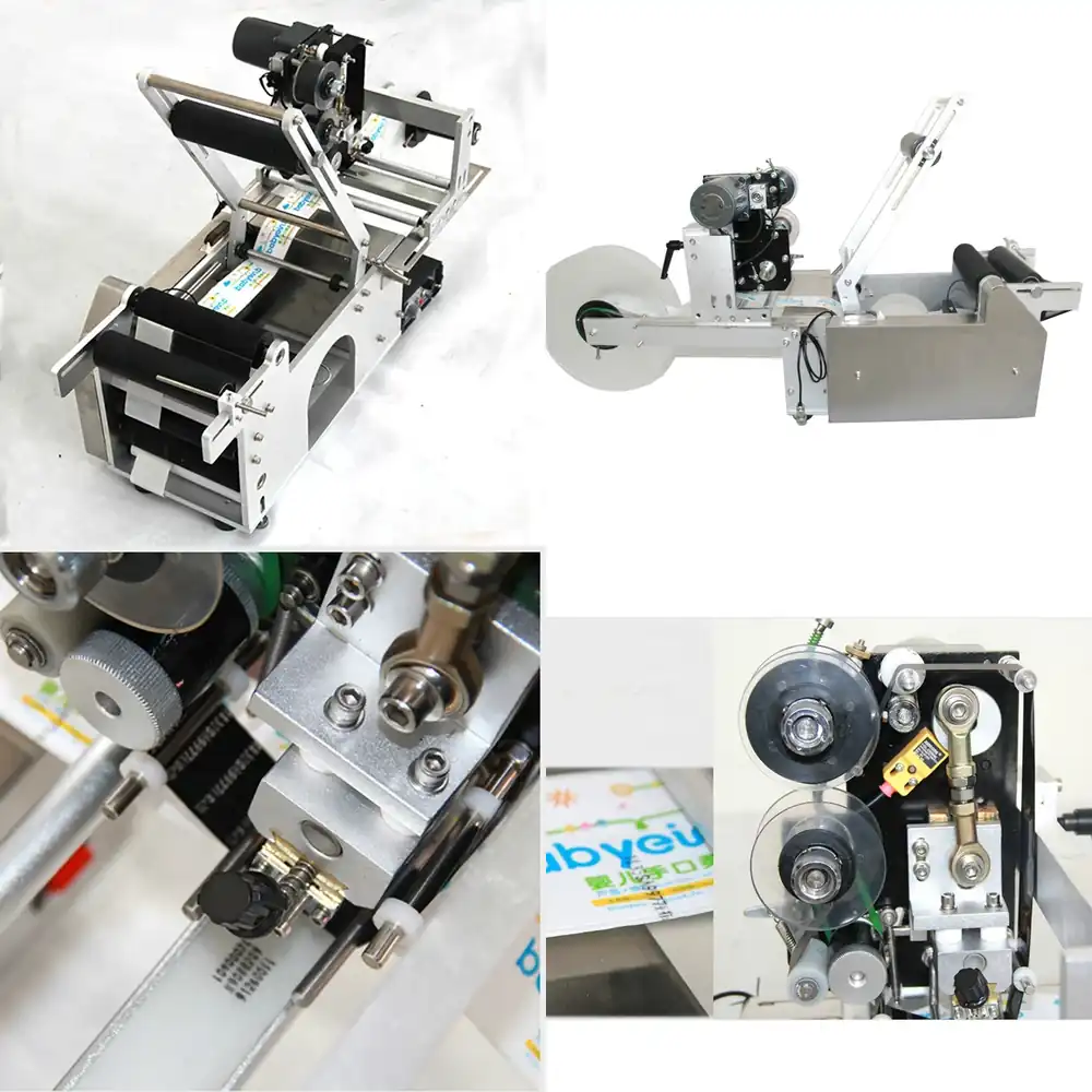 Industrial Print & Laser Inc - 工業用高速両面プラスチック角型フラットボトル粘着ステッカーラベリング印刷機