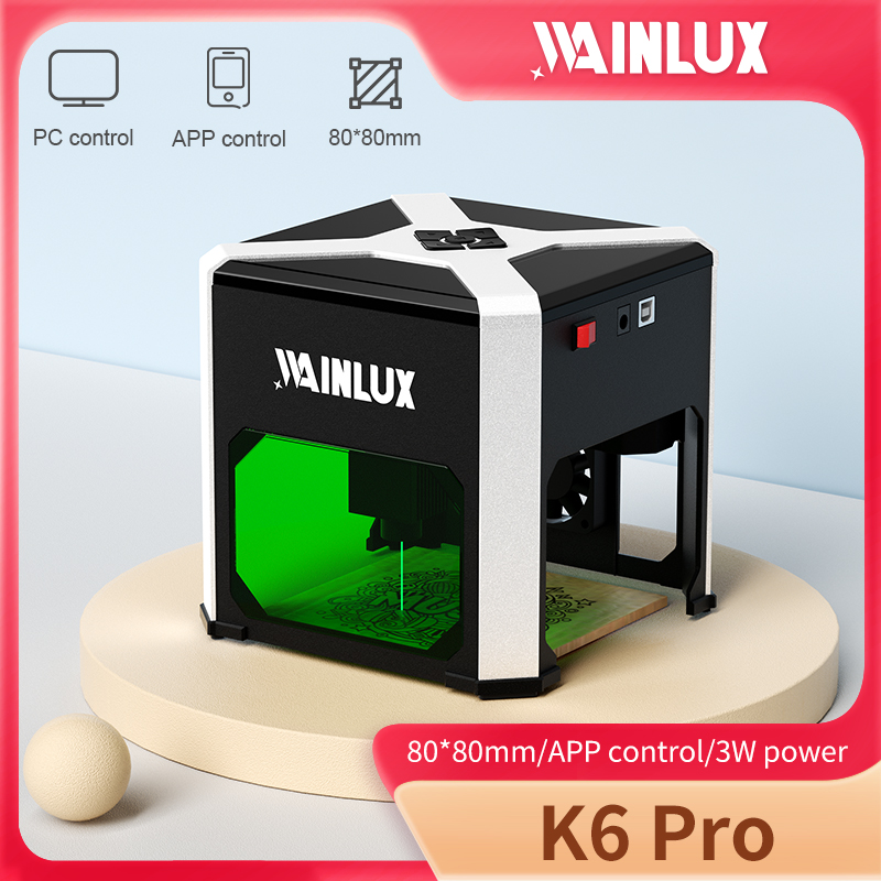 Industrial Laser Removal - Wainlux レーザー彫刻機 K6 マークプリンターカッター木工機械プラスチック 3000mw Bluetooth