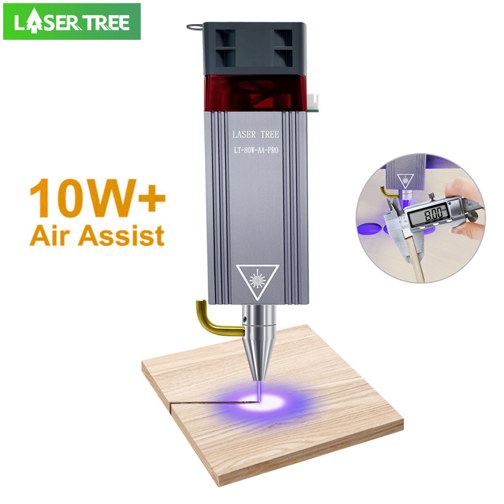 Industrial Laser Engraver - LASER TREE Pro 80W CNC レーザーヘッド、エアアシストシステム付き、金属/木材彫刻切断用