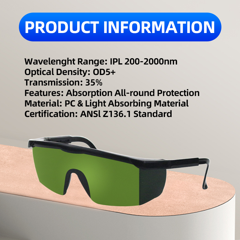 Laser Safety Goggles - 1PC レーザー保護ゴーグル 200nm-2000nm レーザー安全メガネ IPL-2 OD