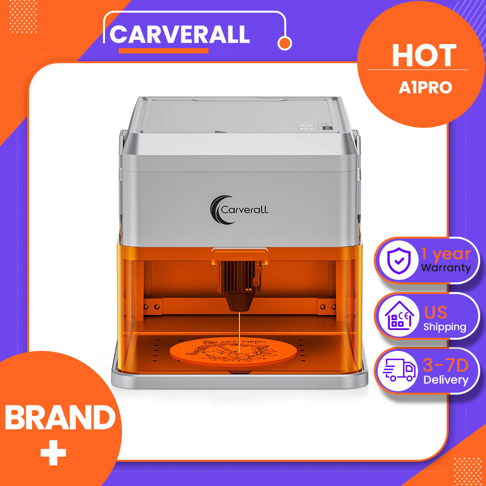Industrial Laser Removal - Carverall A1PRO 10Wレーザー彫刻機、HDカメラ搭載、クラス1密閉型デスクトップカッター、15000mm/分の速度、プラグアンドプレイ、WiFiアプリ制御、木材・革・アクリル・塗装金属対応、3段階高さ調整、家庭用DIY・小規模ビジネス向け