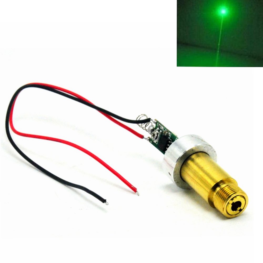 Industrial Laser Diode - 産業用真ちゅう製ブラケット,50mw,100mw,200mw,532nm,緑色ドット,レーザーダイオード,ダイビング用,アルミニウムリング付きトーチ