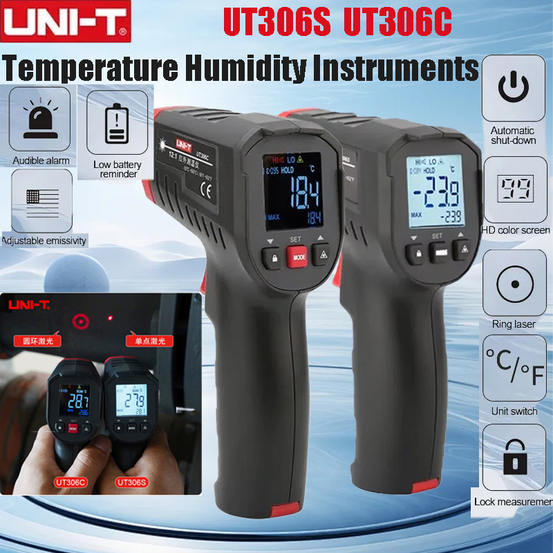 UNI-T UT306S UT306C デジタル温度計 レー - Industrial Laser Thermometer Gun のレビューと価格