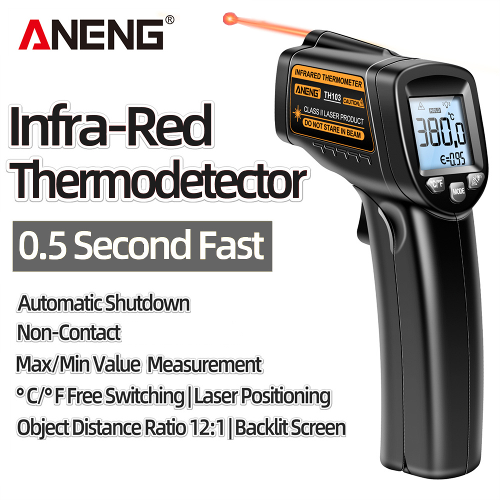 赤外線レーザー温度計工業用温度ガン ANENG TH103  - Industrial Laser Thermometer Gun のレビューと価格
