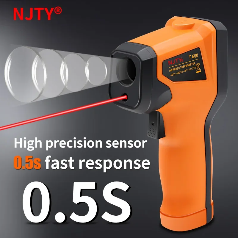T400 T600 デジタル赤外線温度計 -50~600 ℃ - Industrial Laser Thermometer Gun のレビューと価格