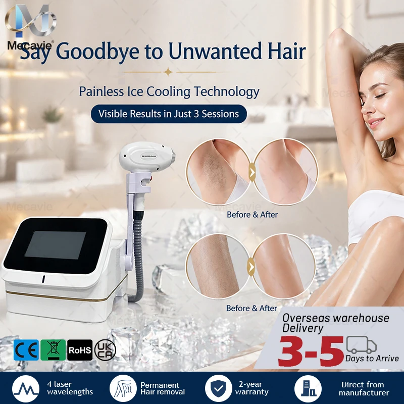 ミニアイスプラチナ脱毛器 808nm ダイオードレーザー脱毛 - Industrial Laser Hair Removal Machine のレビューと価格