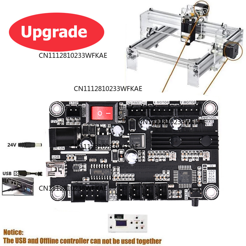 2軸レーザー彫刻機制御ボード Type-Cポート 2軸統合ド - Controller Grbl Board のレビューと価格