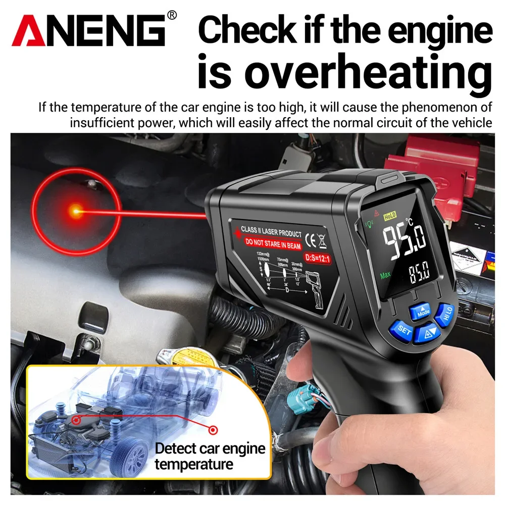 ANENG TH06 赤外線レーザー温度計 -20 ℃ ~7 - Industrial Laser Thermometer Gun のレビューと価格
