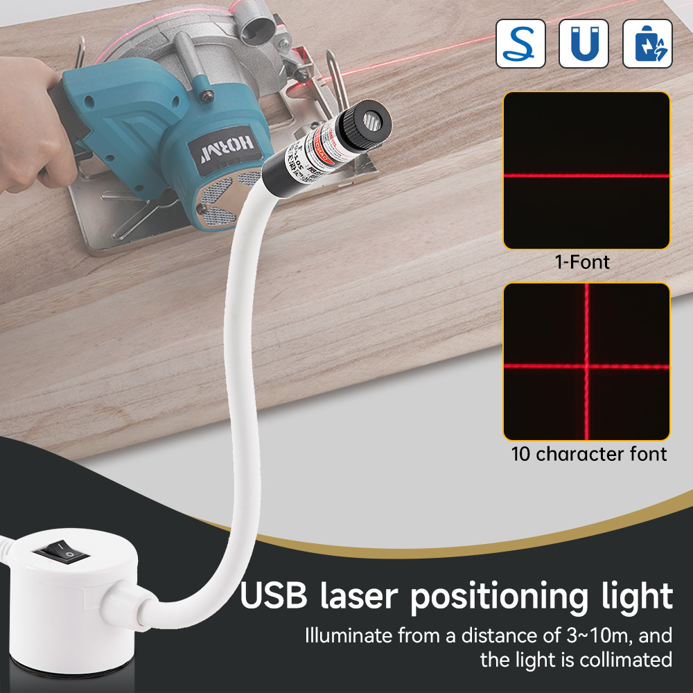 USB 電源赤色レーザーライト縫製位置決めランプ切断磁気ベー - Industrial Laser Light のレビューと価格