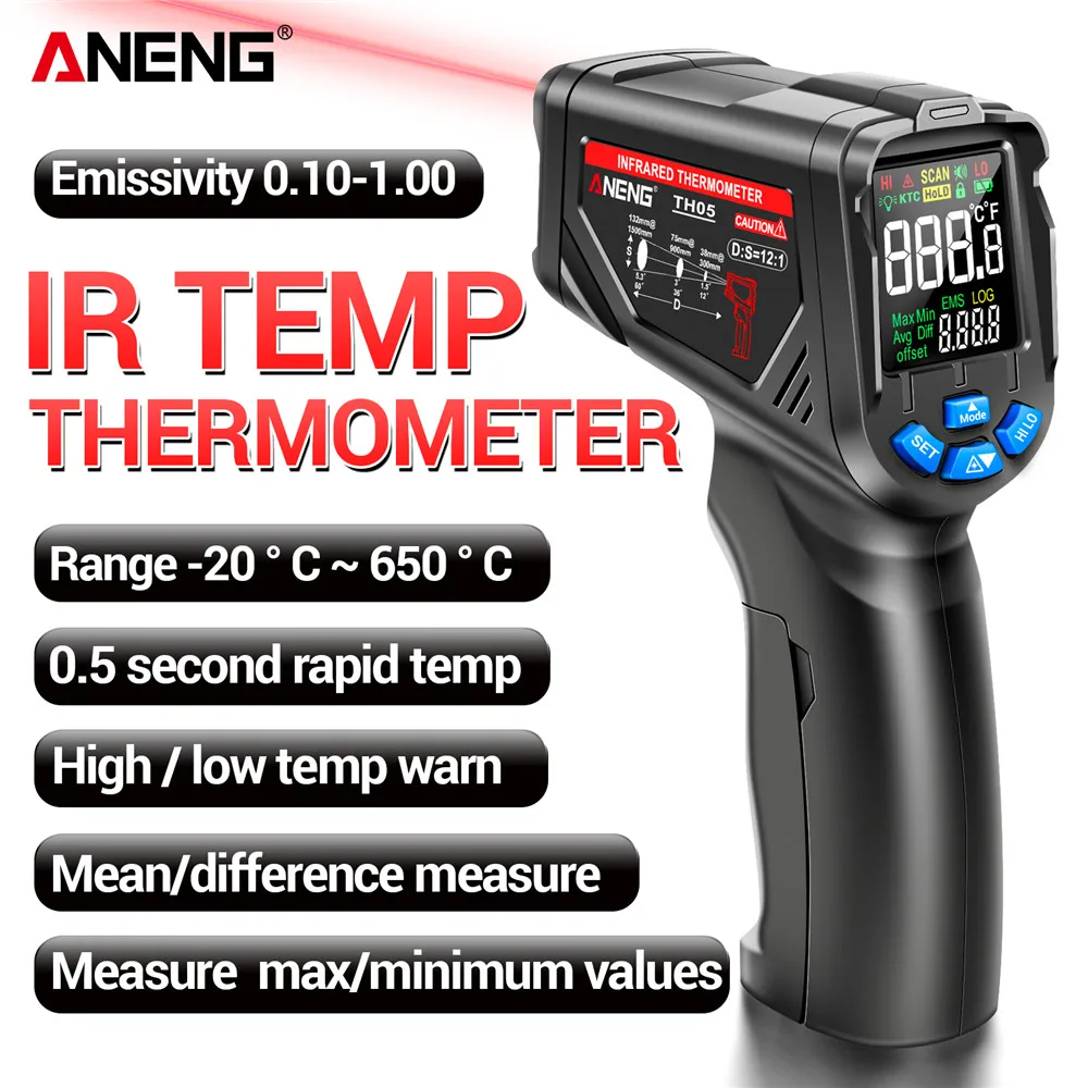 センサーガン回路工業用試験床暖房管温度テスターANENG T - Industrial Laser Thermometer Gun のレビューと価格