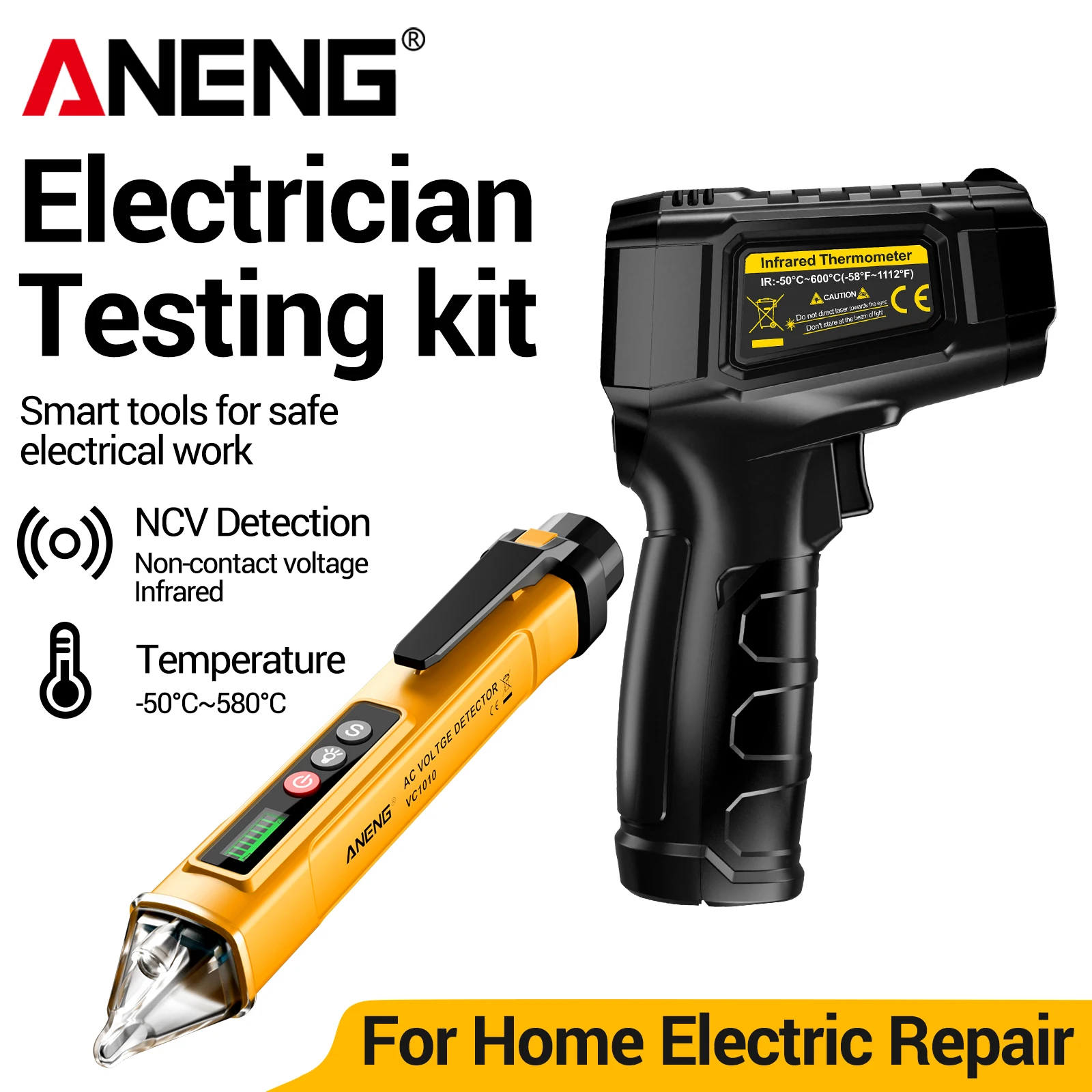 ANENG TH202 レーザー温度計とVC1010電圧テス - Industrial Laser Pen のレビューと価格