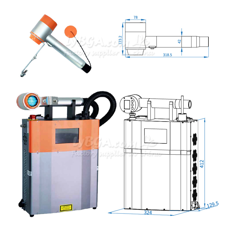 LY-LCG100A 100W パルスレーザー洗浄機 バック - Industrial Laser Removal のレビューと価格