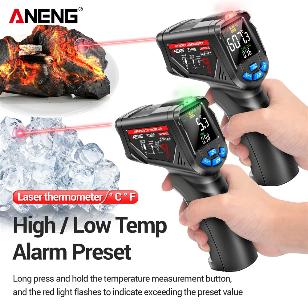赤外線温度計 デジタル 非接触式 -20～650℃ ℃    - Industrial Laser Thermometer Gun のレビューと価格
