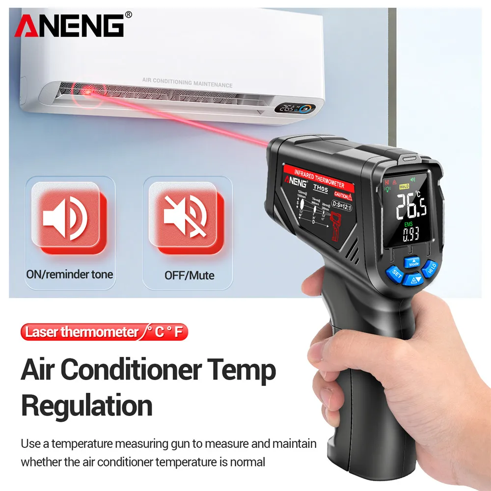 赤外線温度計 デジタル 非接触式 -20～650℃ ℃    - Industrial Laser Thermometer Gun のレビューと価格