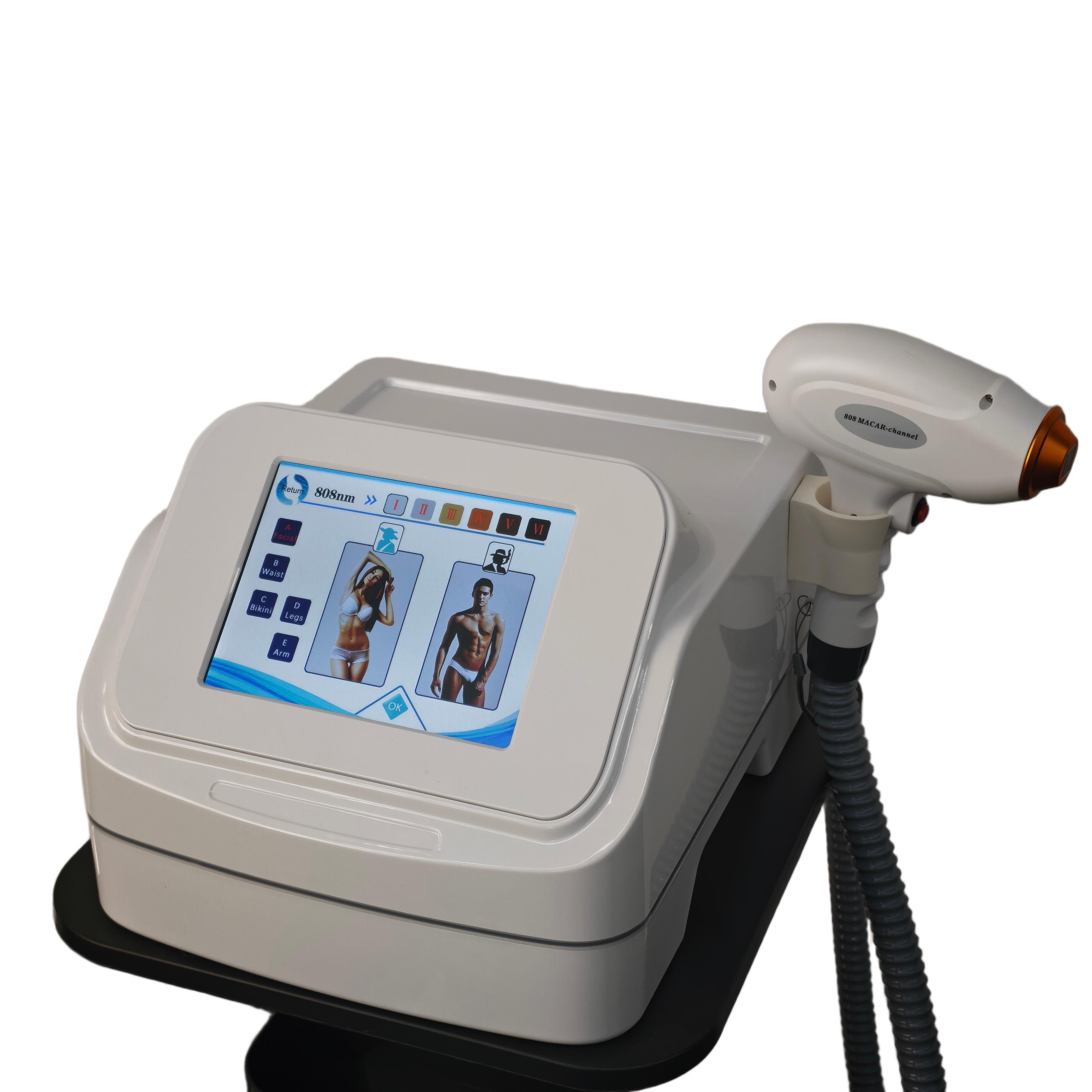 ポータブルダイオードレーザー脱毛器 — 家庭用永久脱毛用の4 - Industrial Laser Hair Removal Machine のレビューと価格