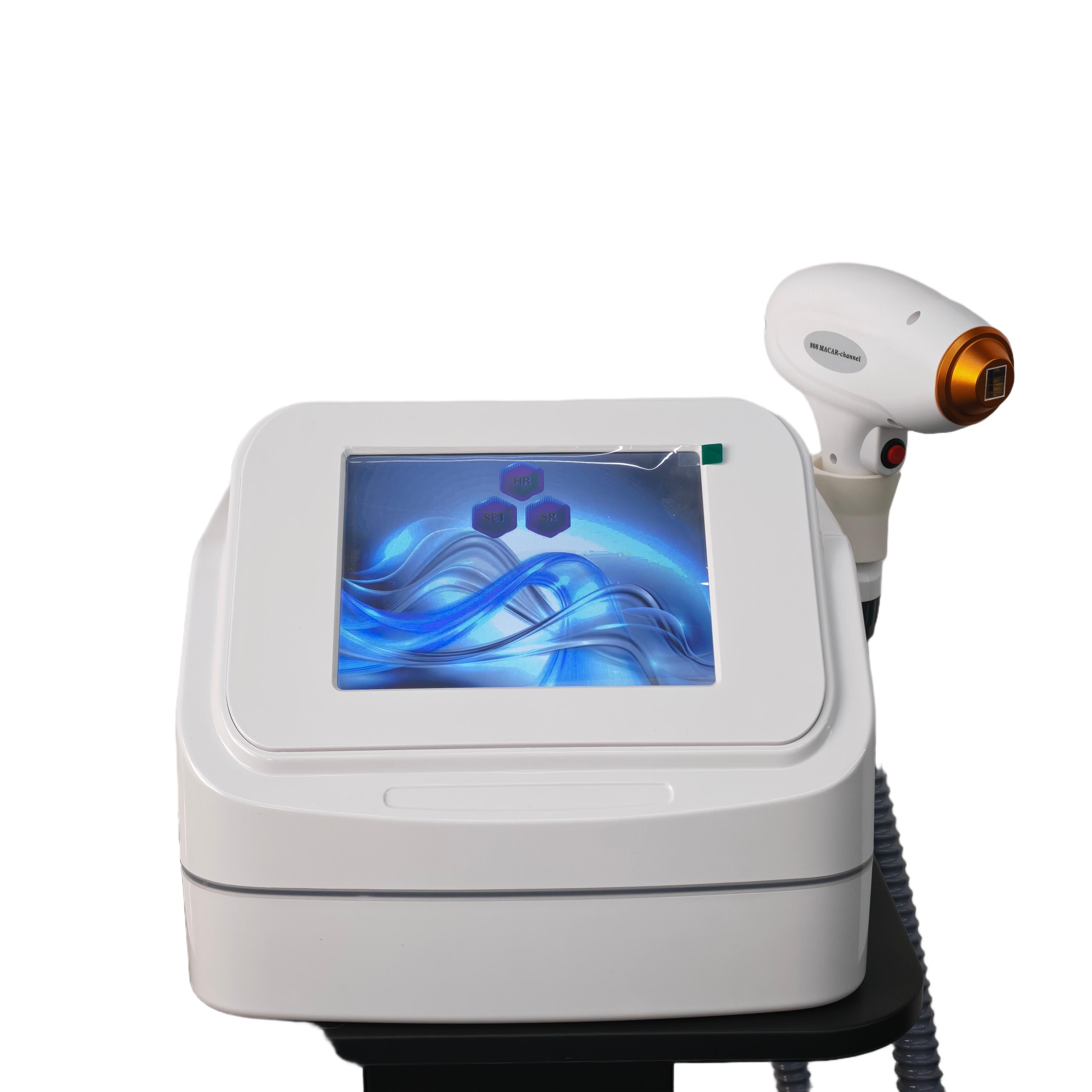 ポータブルダイオードレーザー脱毛器 — 家庭用永久脱毛用の4 - Industrial Laser Hair Removal Machine のレビューと価格