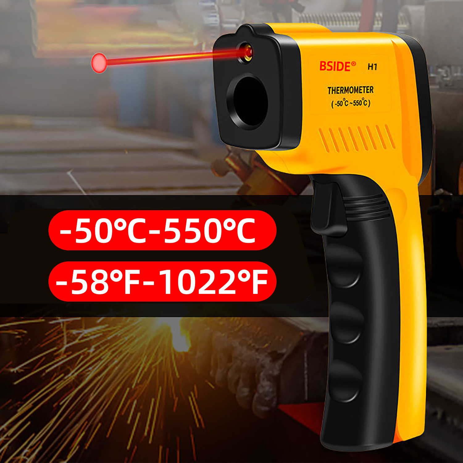 デジタル赤外線温度計,非接触,肉,バッファローミルク,バーベ - Industrial Laser Thermometer Gun のレビューと価格