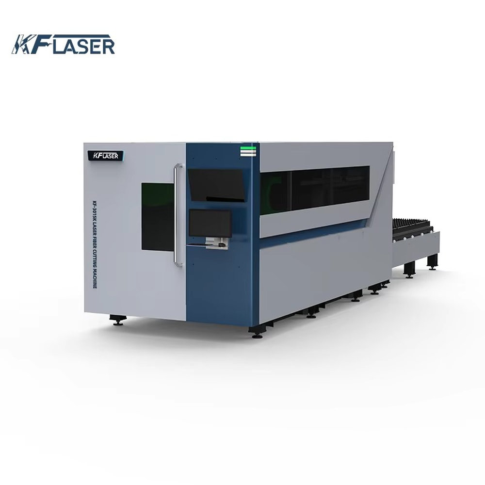 交換テーブル付きCNCファイバーメタルレーザー切断機、鋼材用 - Industrial Laser Cutter Price のレビューと価格