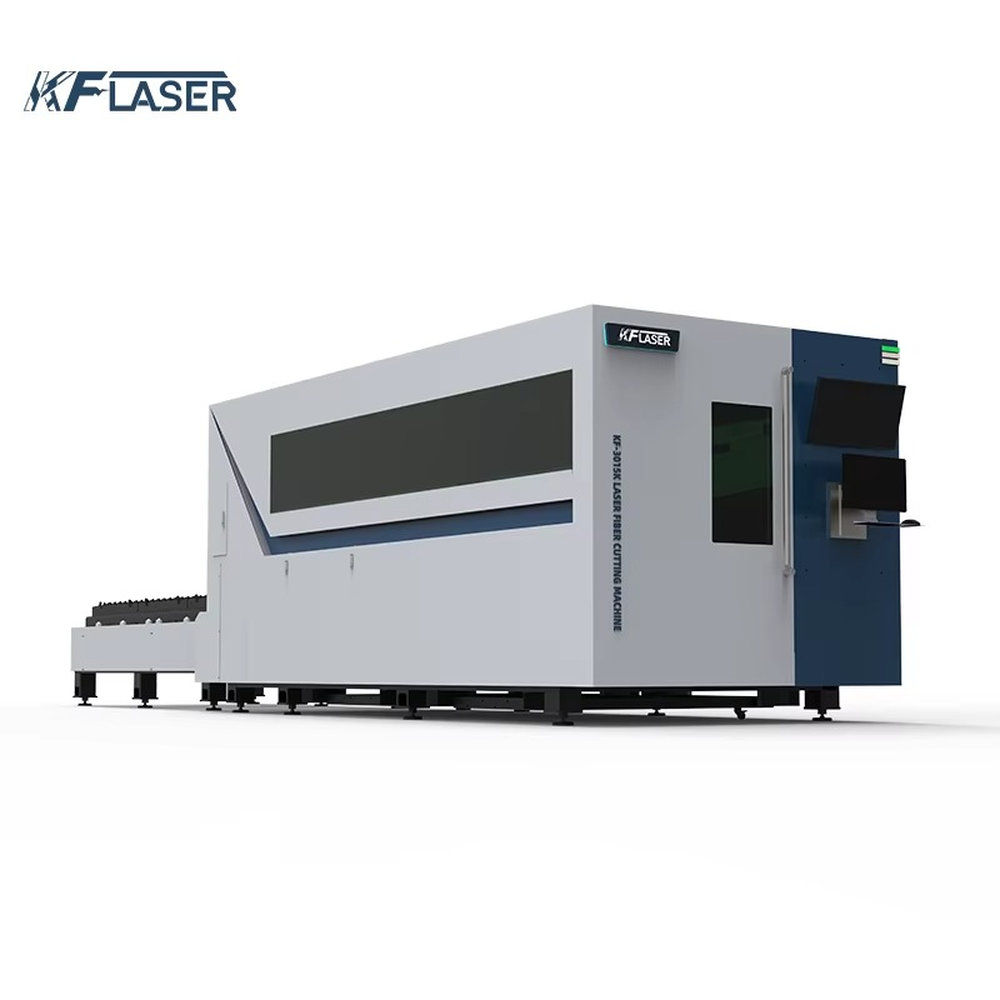交換テーブル付きCNCファイバーメタルレーザー切断機、鋼材用 - Industrial Laser Cutter Price のレビューと価格