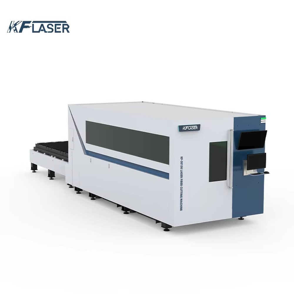 交換テーブル付きCNCファイバーメタルレーザー切断機、鋼材用 - Industrial Laser Cutter Price のレビューと価格
