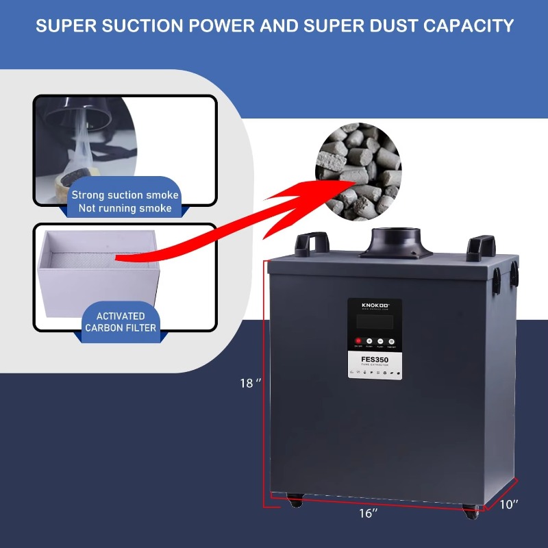 KNOKOO 350W工業用排煙装置 切断はんだ煙吸収浄化器 - Industrial Print & Laser Inc のレビューと価格