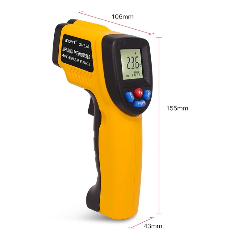 ポータブル赤外線温度計温度ガン、ピザオーブン、グリル、エンジ - Industrial Laser Thermometer Gun のレビューと価格